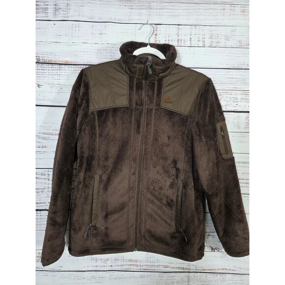 Nike ACG Brown Mens Full Zip Fleece Jacket Mens Small Outdoor Hiking Utility - Picture 1 of 4